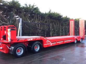 4 Axle Turntable Low Loader With Combine Wells